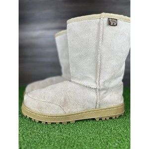 Australian Boot Company Classic Winter Boot Sz W9/M8‎ Tan Suede Shearling Lined